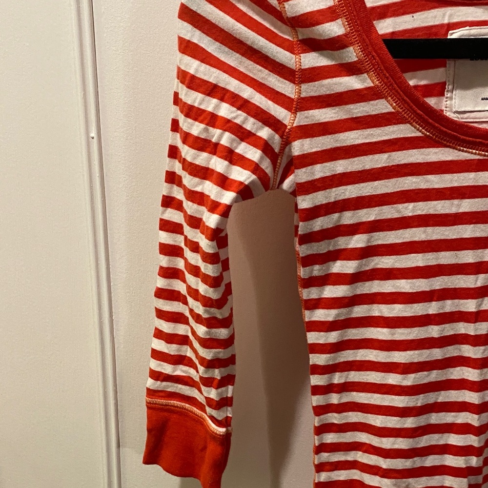 Abercrombie Kids Red and White Striped Long Sleeve Tee - Picture 5 of 6
